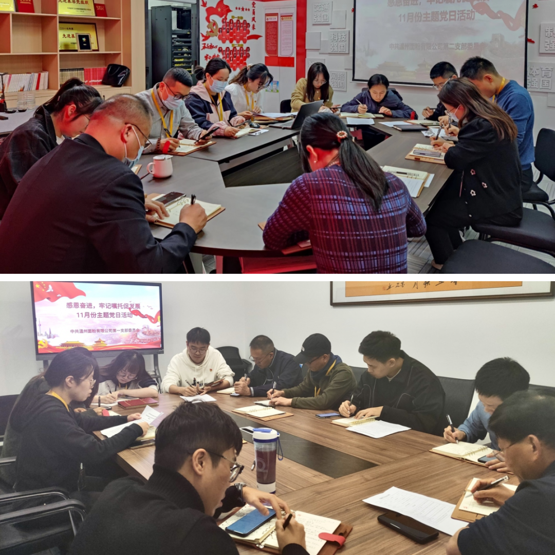 感恩奮進，牢記囑托促發(fā)展丨面粉公司開展11月份主題黨日活動